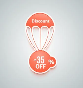 Discount parachute set Illustrazione stock