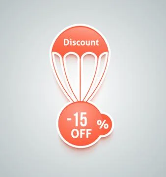 Discount parachute set Stockillustratie