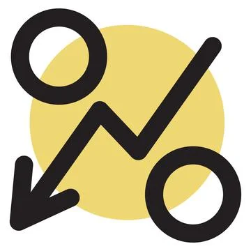 Discount Percentage - Fall in Prices - Icon Stock Illustration