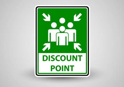 Discount Point Custom sign Stock Illustration