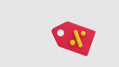 Discount Price Tag 3D Animation Stock Footage 326329486