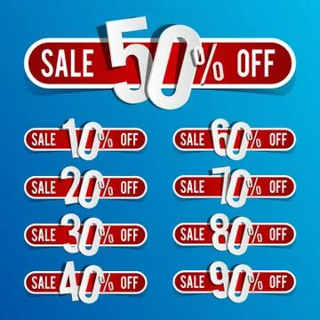 Discount prices Illustrazione stock