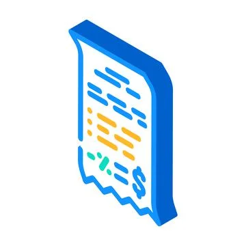 Discount on purchase isometric icon vector illustration Illustrazione stock