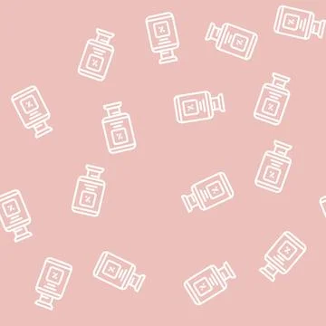 Discount on purchase line vector seamless pattern Stock Illustration