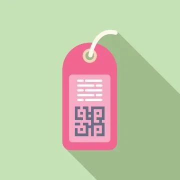 Discount qr code icon flat vector. Promotion percent Stock-Illustration