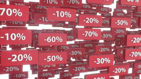 Discount Sale Numbers Background Loop Video stock 163707916