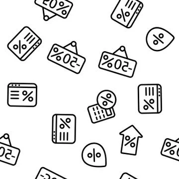Discount Seamless Pattern Vector Stock Illustration