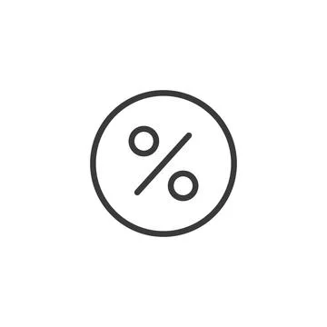 Discount sign circle, icon in line design. Discount, circle, sale, price, offer Stock Illustration