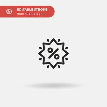 Discount Simple vector icon. Illustration symbol design template for web mobi Stock Illustration