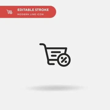 Discount Simple vector icon. Illustration symbol design template for web mobi Illustrazione stock