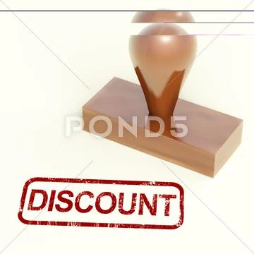 Discount stamp shows promotion and reduction Stock Illustration
