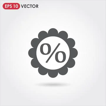 Discount sticker single vector icon Stock Illustration