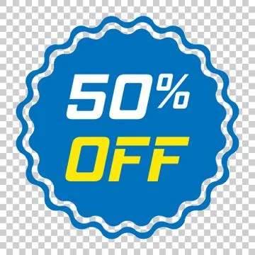 Discount sticker vector icon in flat style. Sale tag sign illustration on iso Stock Illustration