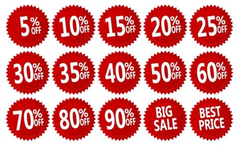 Discount stickers Stock Illustration