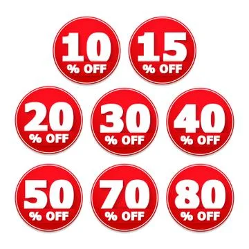 Discount Stickers Stock Illustration