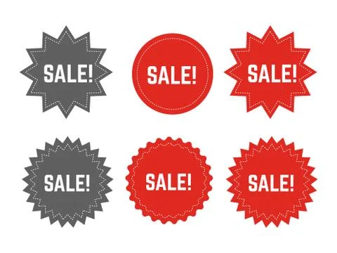 Discount stickers vector set. Special price. Special offer sale labels. Stock Illustration