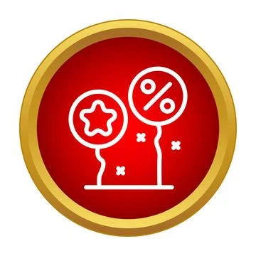 Discount store loyalty program promotion icon 스톡 일러스트