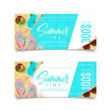 Discount Summer Gift Voucher Stock Illustration