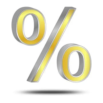 Discount Symbol - 3D illustration Stock Illustration