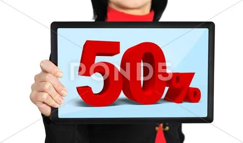 Discount tablet Stock Illustration