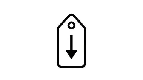 Discount tag with arrow Stock Illustration