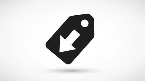 Discount tag with arrow Stock Illustration