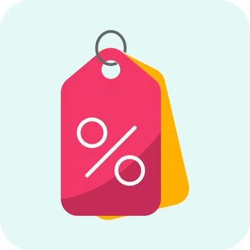 Discount tag flat icon. Stock Illustration
