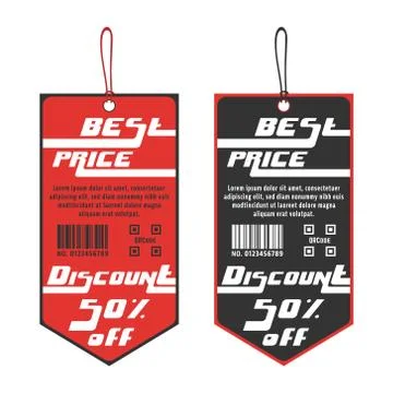 Discount tag template Stock Illustration
