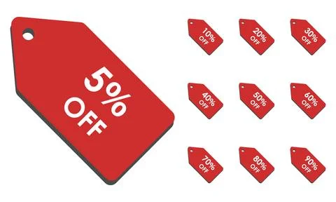 Discount tags, vector. Stock Illustration