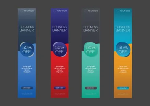 Discount template ads for selling Stock Illustration