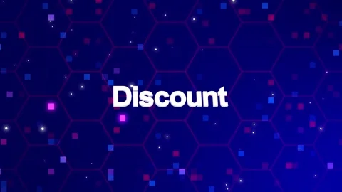 Discount text animation with background Video stock 260209739