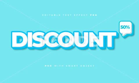 Discount text effect PSD 模板