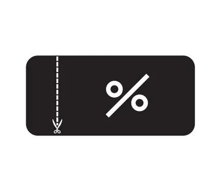 Discount ticket icon on white background. flat style. shopping voucher icon f Stock Illustration