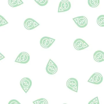 Discount time glyph vector seamless pattern Stock Illustration