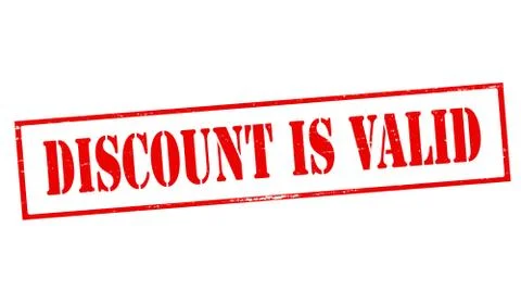 Discount is valid Stock Illustration