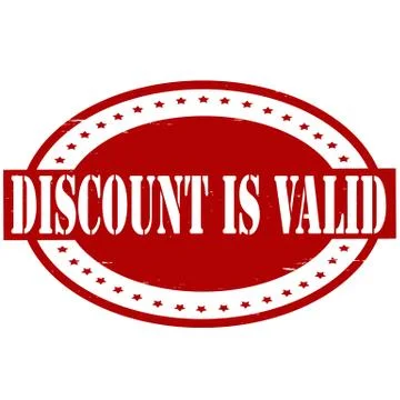 Discount is valid Stock Illustration