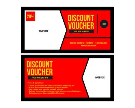 Discount Voucher Template Vector Illustration Stock Illustration