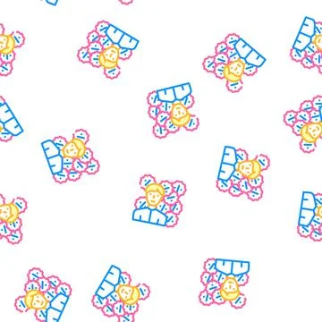 Discounts of sales vector seamless pattern Stock Illustration