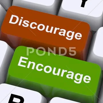 Discourage or encourage keys to motivate or deter Stock Illustration