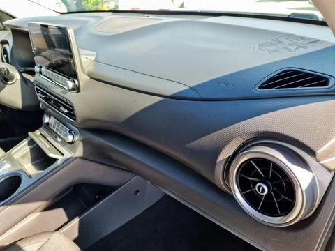 Discover and explore the elegantly crafted dashboard of this luxurious vehicl Stock Photos