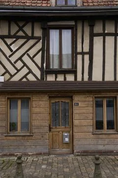 Discover and explore this unique timberframed house that beautifully showcase 写真素材