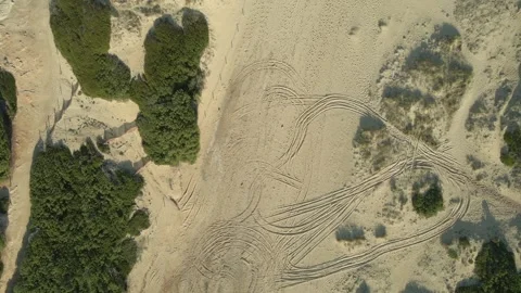 Discover breathtaking trails on sandy beaches of Mallorca at Cala Torta and Stock Footage 302996520
