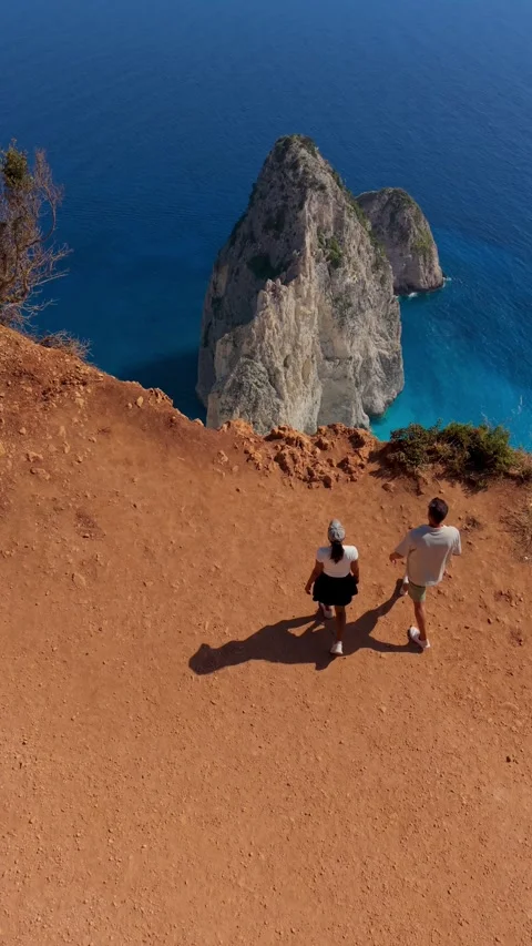 Discover the breathtaking views at Myzithres Beach in Keri Zakynthos Stock Footage 337374502