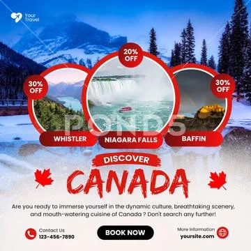 Discover canada s winter wonders whistler banff and more PSD Template