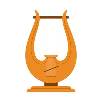 Discover the Elegant Ancient Lyre, a timeless instrument for musical inspiration Illustration