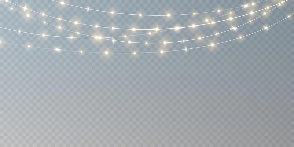Discover Elegant String Lights Decoration that Perfectly Enhances Ambiance for Stock Illustration