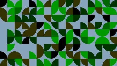 Discover an engaging abstract pattern featuring various green shapes on a s.. Stock Illustration