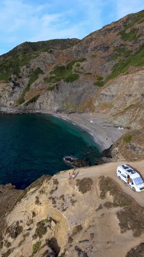 Discover la frana beach a hidden gem in sardinia, italy Stock Footage 346170610