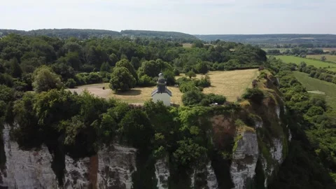 Discover Le Phare de la Roque's beauty in nature and architecture Stock Footage 295807515