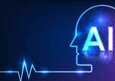 Discover modern technology. Featuring the face of a robot with interlocking.. Stockillustratie